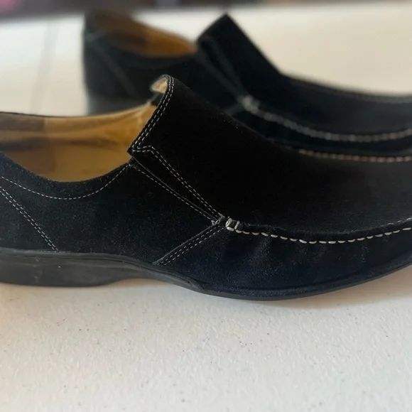 steve madden Flex moccasin Shoes Men’s 8.5 Black Leather Upper Casual Comfy - Picture 5 of 6